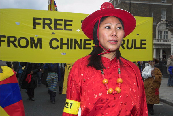 Tibet National Uprising Day March London © 2006, Peter Marshall