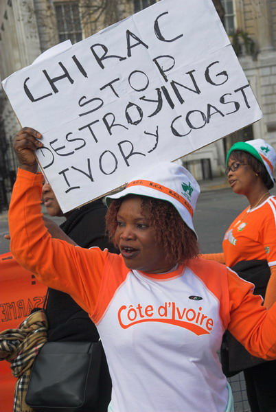 Ivorian Women Protest © 2006, Peter Marshall