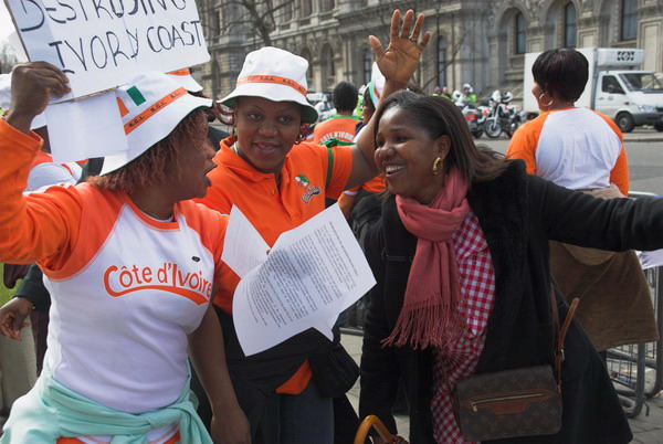 Ivorian Women Protest © 2006, Peter Marshall