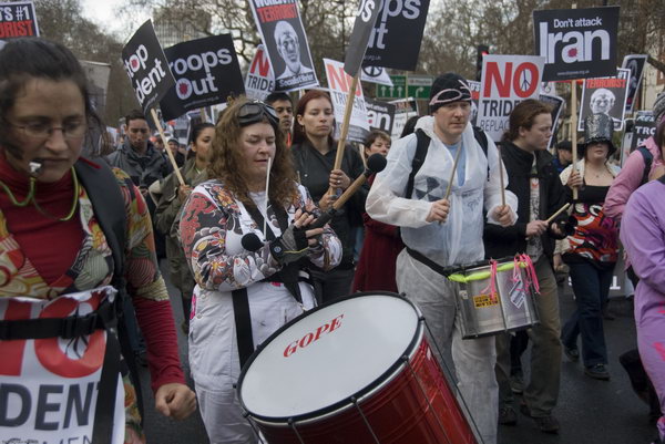 Stop Trident, Troops out of Iraq &copy; 2007, Peter Marshall