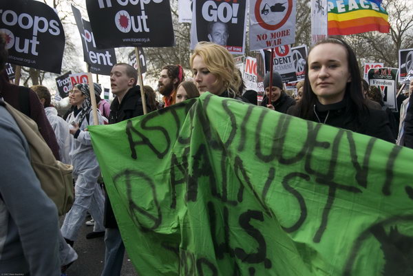 Stop Trident, Troops out of Iraq &copy; 2007, Peter Marshall